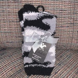 Black and White Butter Fuzzy Socks